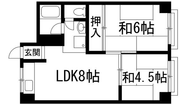 来田ビルの物件間取画像